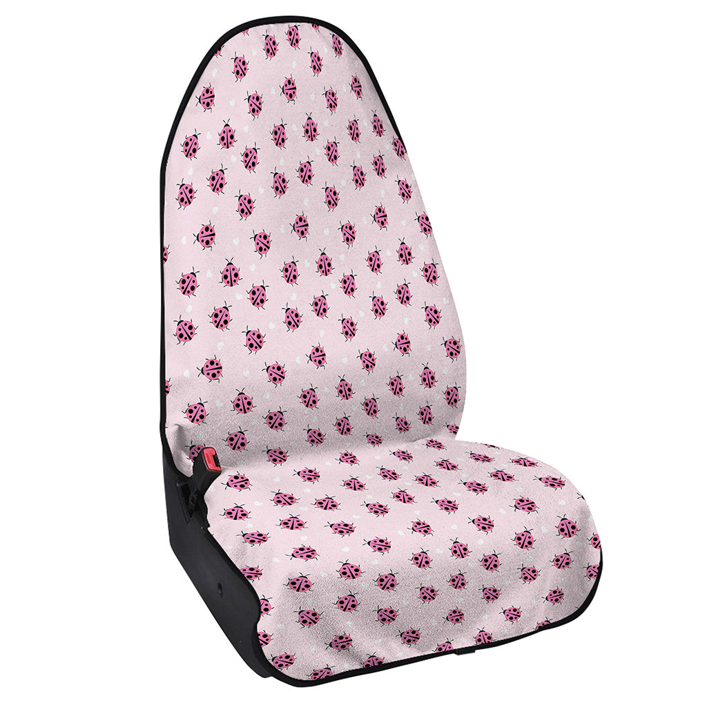 Pink Ladybug Pattern Print Waterproof Car Seat Cover