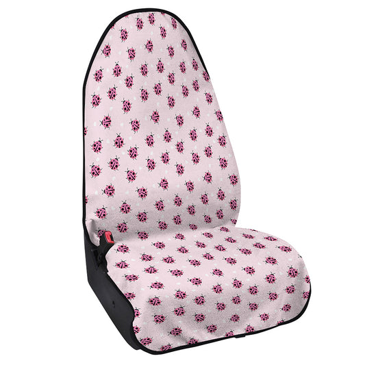 Pink Ladybug Pattern Print Waterproof Car Seat Cover