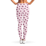Pink Ladybug Pattern Print Women's Leggings