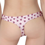 Pink Ladybug Pattern Print Women's Thong
