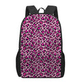 Pink Leopard Print 17 Inch Backpack
