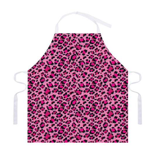 Pink Leopard Print Adjustable Apron