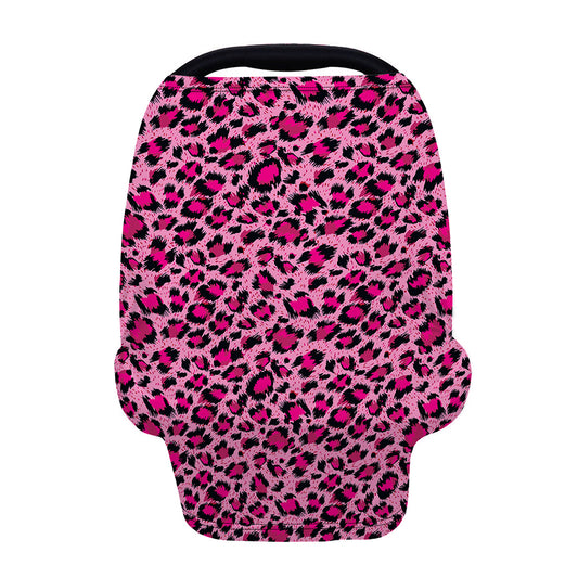 Pink Leopard Print Baby Seat Cover