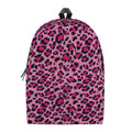 Pink Leopard Print School Backpack