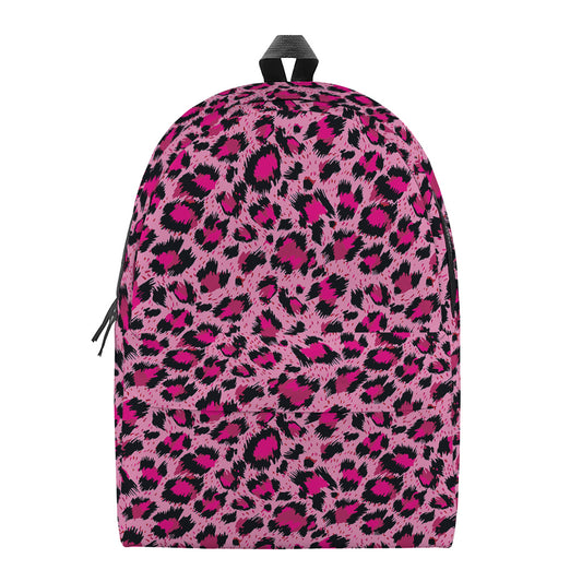 Pink Leopard Print Backpack