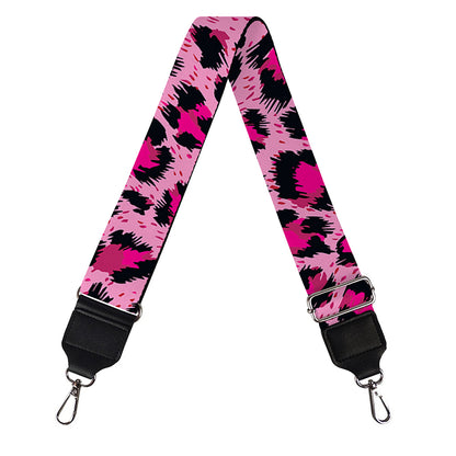 Pink Leopard Print Bag Strap
