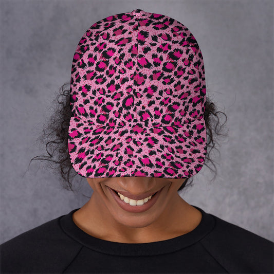 Pink Leopard Print Baseball Cap