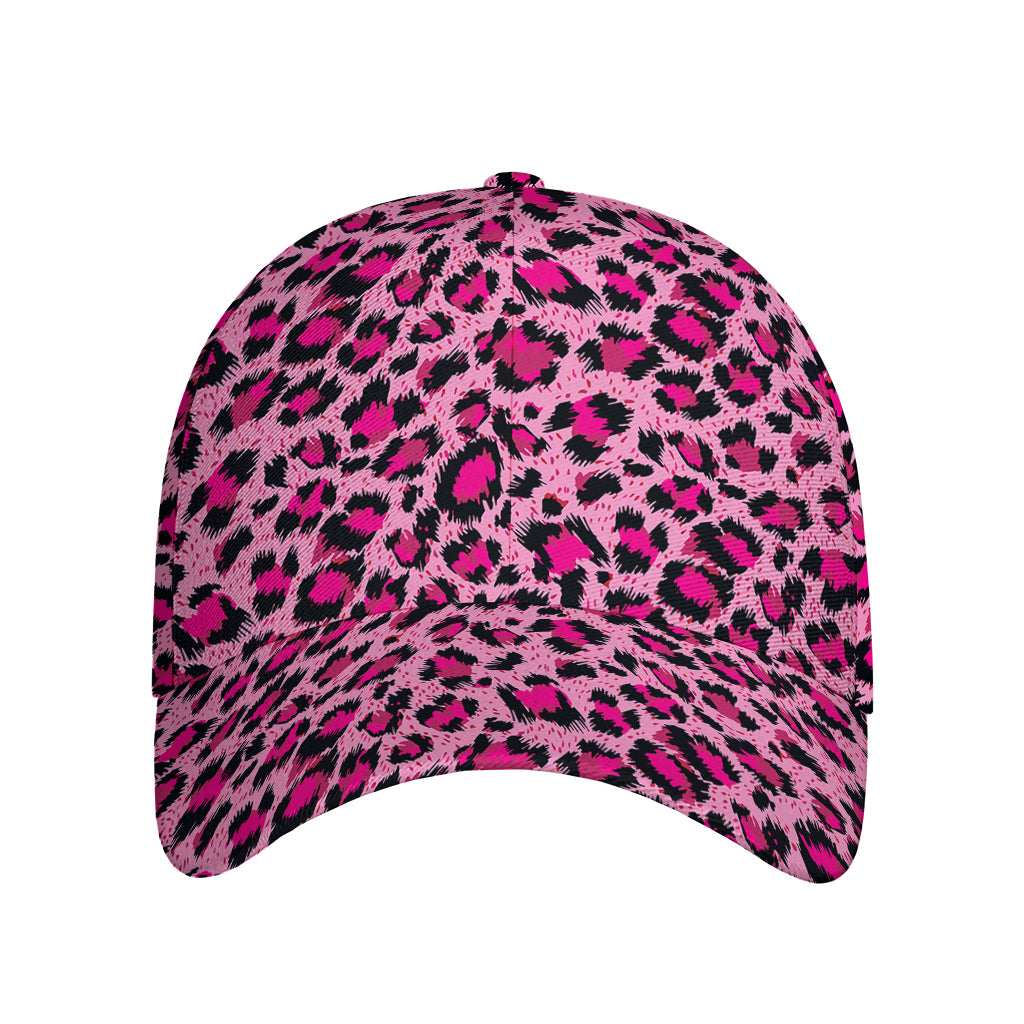 Pink Leopard Print Baseball Cap