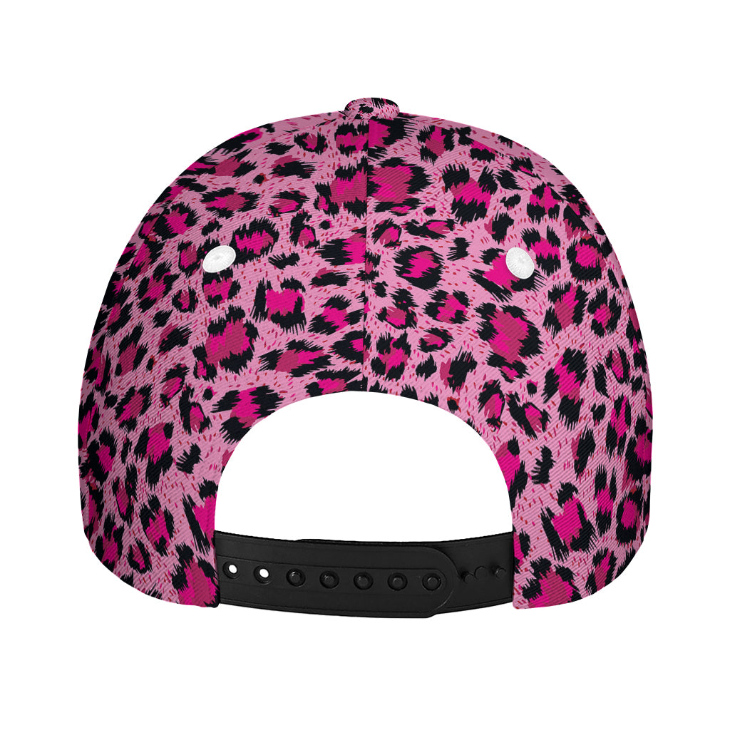 Pink Leopard Print Baseball Cap