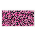 Pink Leopard Print Beach Towel