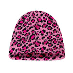 Pink Leopard Print Beanie