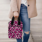 Pink Leopard Print Bible Tote Bag
