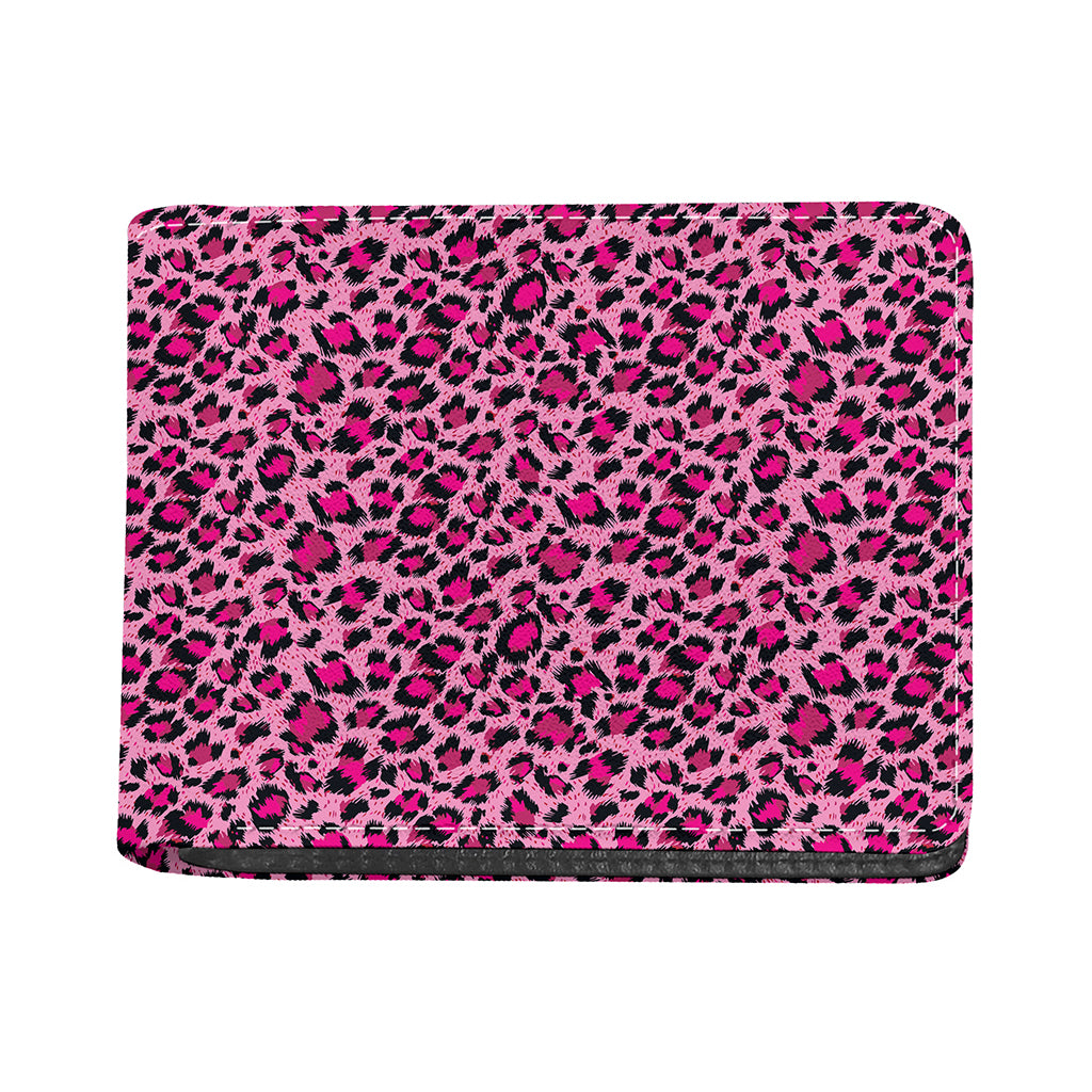 Pink Leopard Print Bifold Wallet