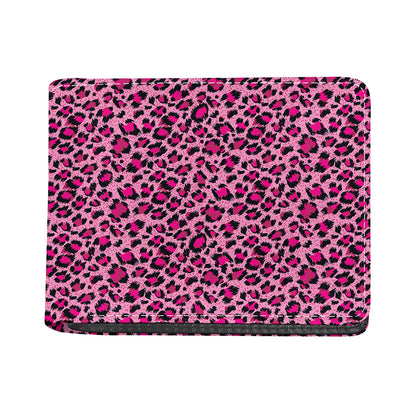 Pink Leopard Print Bifold Wallet