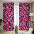 Pink Leopard Print Dimout Pencil Pleat Curtains