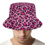 Pink Leopard Print Bucket Hat