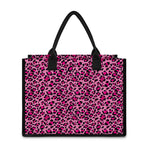 Pink Leopard Print Canvas Tote Bag