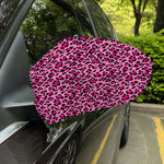 Pink Leopard Print Car Side Mirror Covers