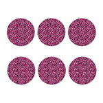 Pink Leopard Print Coaster Set