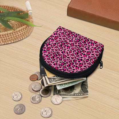 Pink Leopard Print Coin Purse