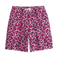 Pink Leopard Print Cotton Shorts