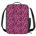 Pink Leopard Print Crossbody Lunch Bag