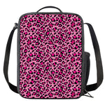 Pink Leopard Print Crossbody Lunch Bag