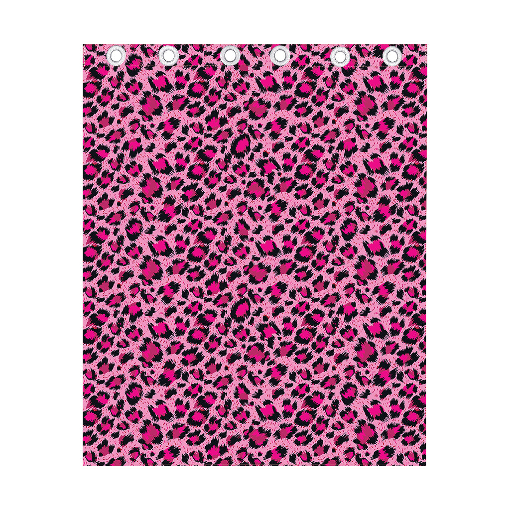 Pink Leopard Print Curtain