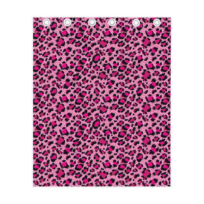 Pink Leopard Print Curtain