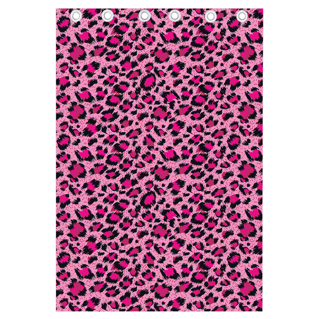 Pink Leopard Print Curtain