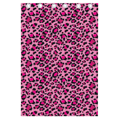 Pink Leopard Print Curtain