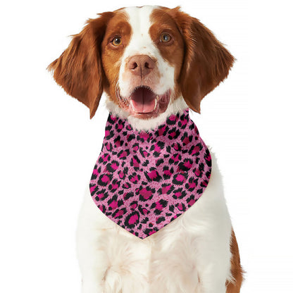 Pink Leopard Print Dog Bandana