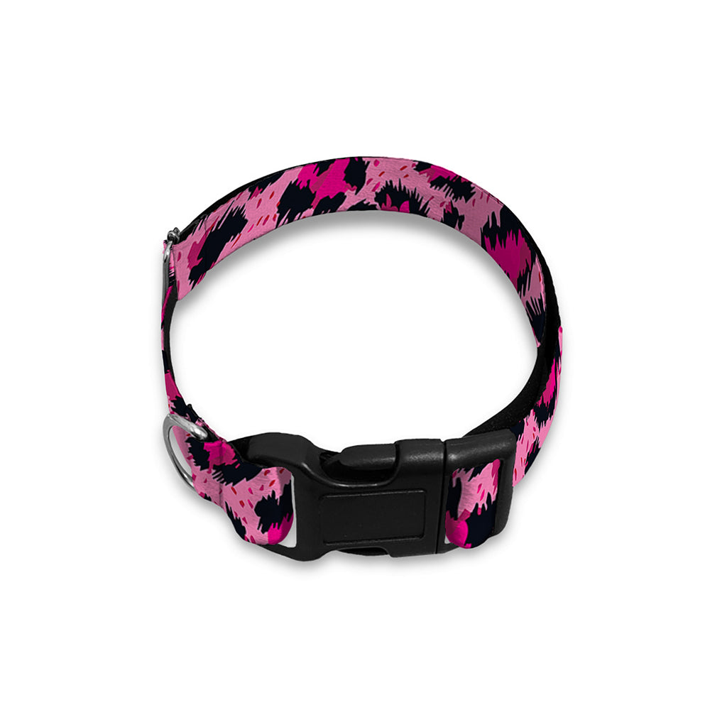 Pink Leopard Print Dog Collar