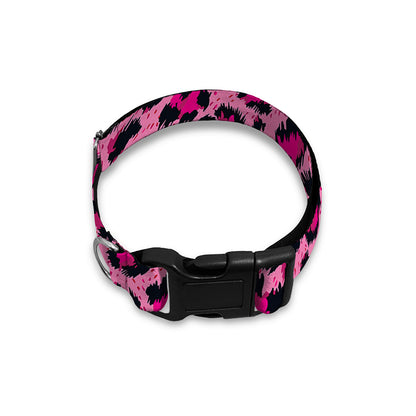 Pink Leopard Print Dog Collar