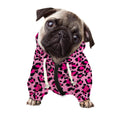 Pink Leopard Print Dog Zip Up Hoodie