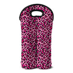 Pink Leopard Print Double Neoprene Wine Tote