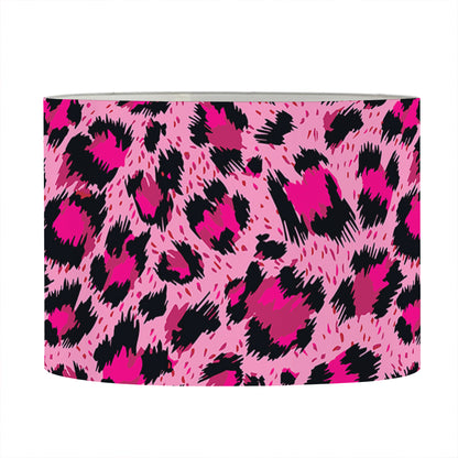 Pink Leopard Print Drum Lamp Shade