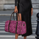 Pink Leopard Print Duffle Bag