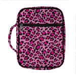 Pink Leopard Print Front Pocket Bible Bag