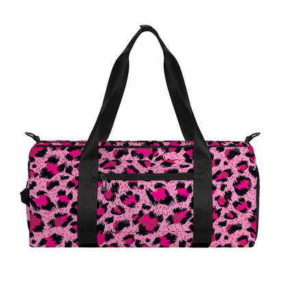 Pink Leopard Print Gym Bag