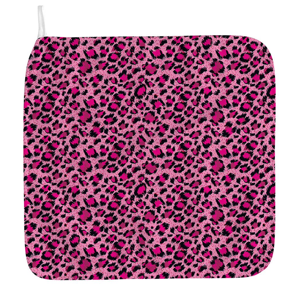 Pink Leopard Print Hand Towel