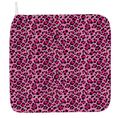 Pink Leopard Print Hand Towel