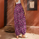 Pink Leopard Print Harem Pants