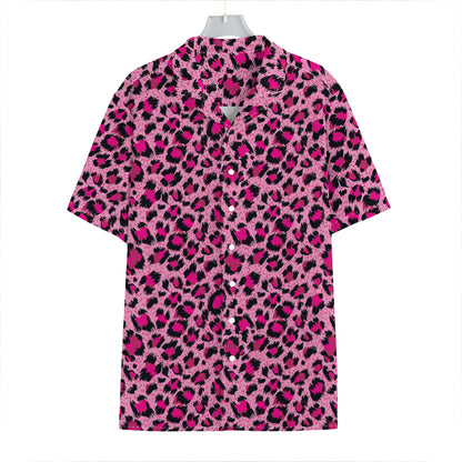 Pink Leopard Print Hawaiian Shirt