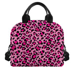 Pink Leopard Print Insulated Lunch Bag