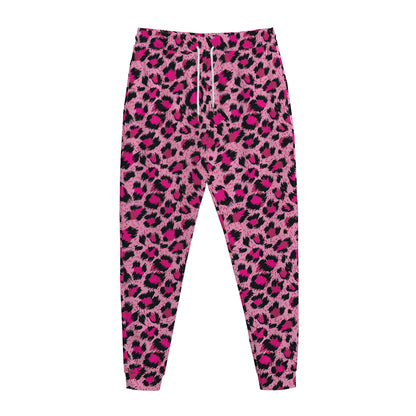Pink Leopard Print Jogger Pants