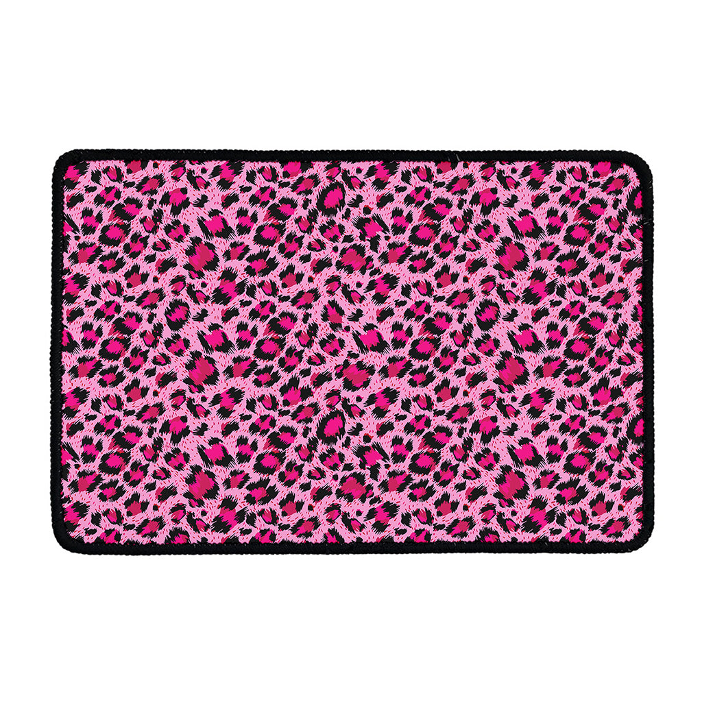 Pink Leopard Print Kitchen Mat