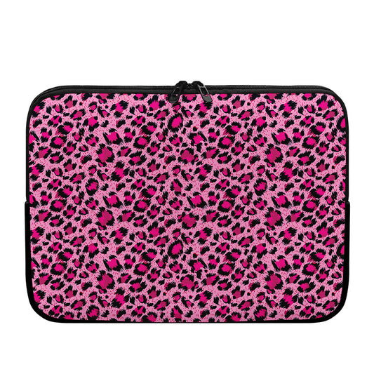 Pink Leopard Print Laptop Sleeve