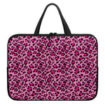 Pink Leopard Print Laptop Sleeve With Handle