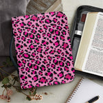 Pink Leopard Print Leather Bible Cover